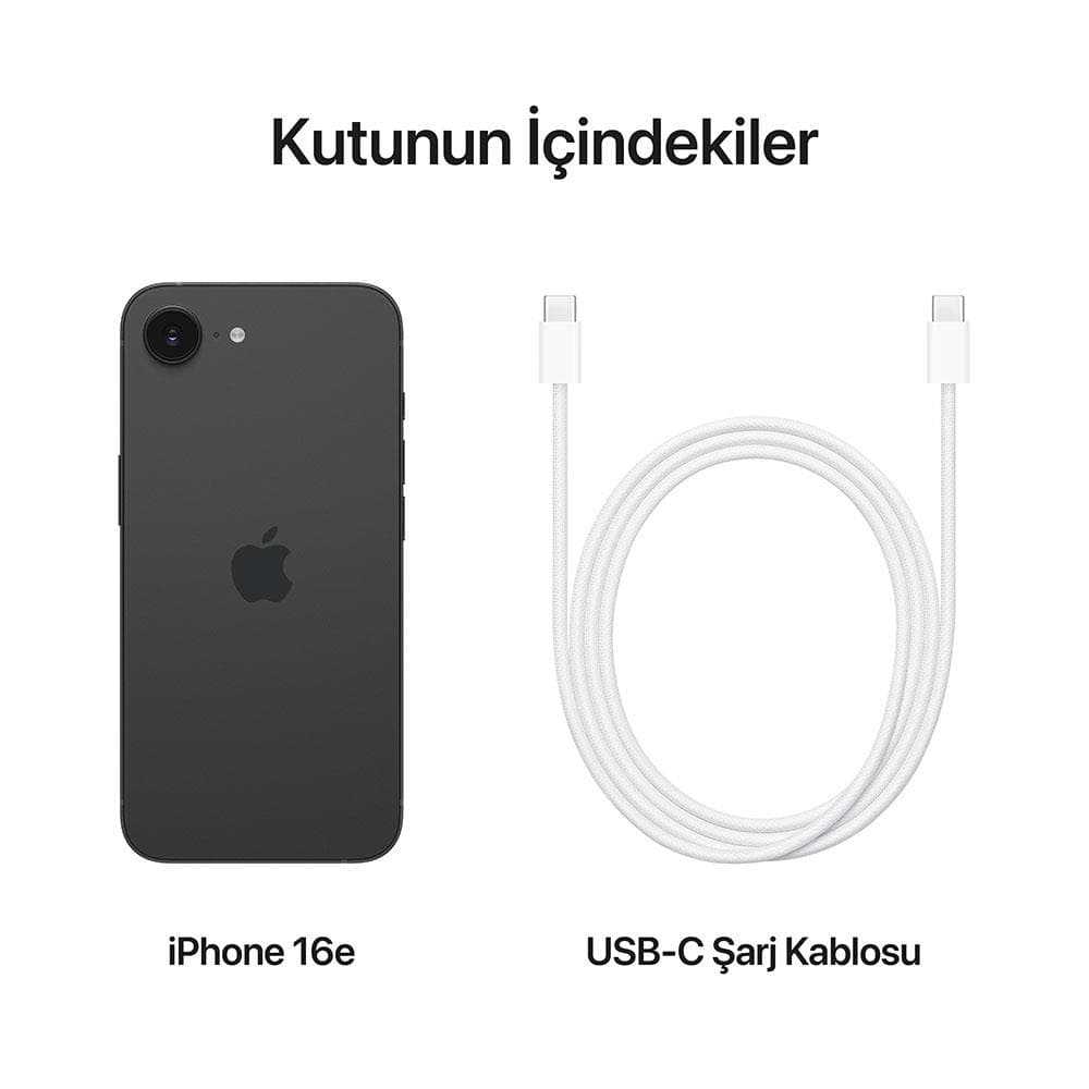 iPhone 16e 128GB Akıllı Telefon Siyah 7