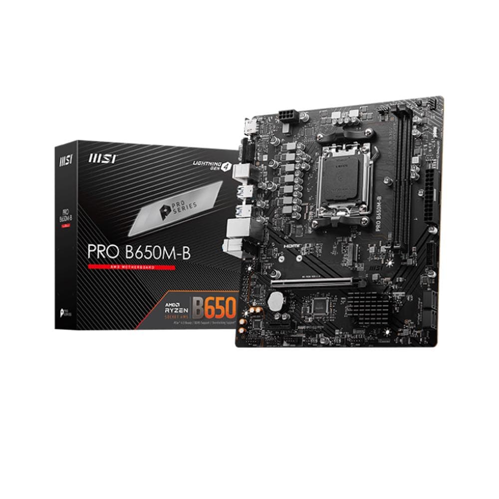 MSI PRO B650M-B AMD B650 Soket AM5 DDR5 6800MHz (OC) M.2 Anakart 1