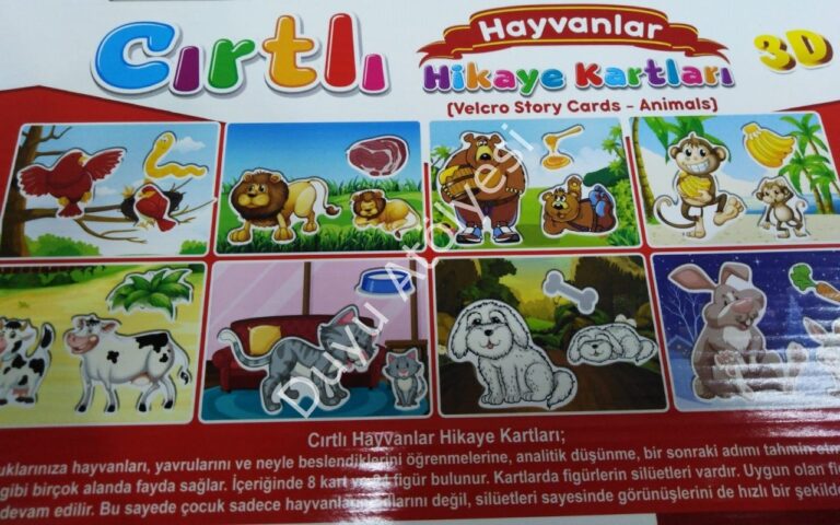 Cırtlı Hikaye Kartları Hayvanlar - Görsel 3