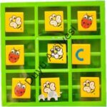 Wooden Flip Tic Tac Toe Game - Garden ( Ahşap Çevirmeli 3 Taş Oyunu ) - Görsel 2